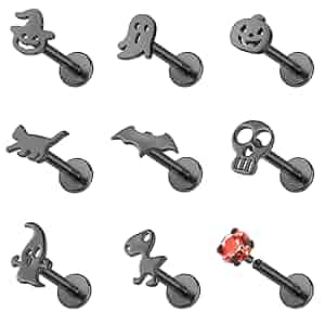 Amazon.com: ZS 9Pcs 16G Halloween Lip Labret Studs